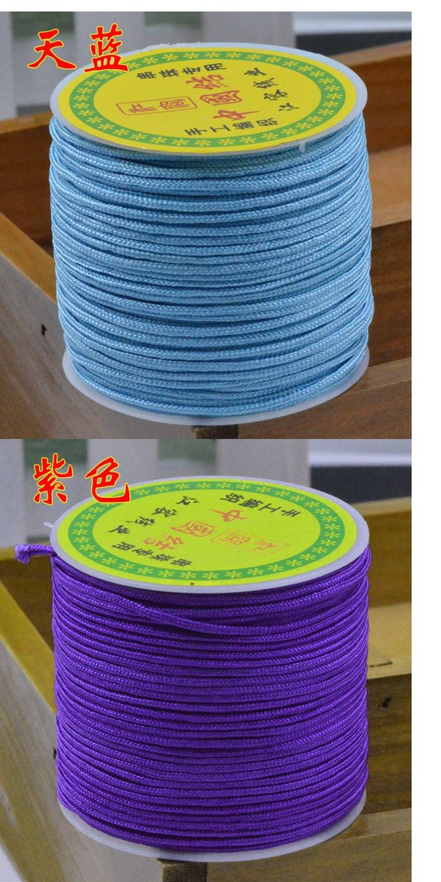 Dây chuyền B Đài Loan 1.5mm Dây đan Trung Quốc dệt kim vòng tay đính cườm đỏ hướng dẫn sử dụng vật liệu DIY - Vòng đeo tay Clasp lac tay dep