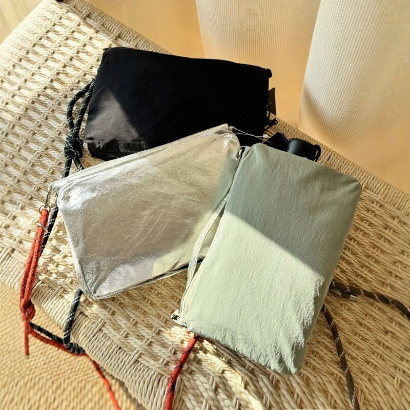 2025 New Nylon Large Lanyard Water Bottle Bag Puffer Bag Unisex Crossbody Shoulder Handbag Trendy Versatile