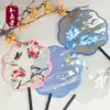 He Fan Tang Su embroidery Silk group fan round fan Double-sided hand embroidery Chinese style gift fan Ebony palace fan