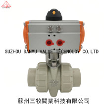 PPH pneumatic double by the order of the ball valve PP pneumatic live beige ball valve hot melt PPR pneumatic ball valve 20-110