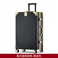 Антикварная прямоугольная алюминиевая рама-черное золото.