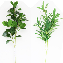 Long single-branch emulated olive branch decoration Living room Furnishing Eurostyle Home Milan Leaves Table Fake Flowers Fake Grass Pendulum