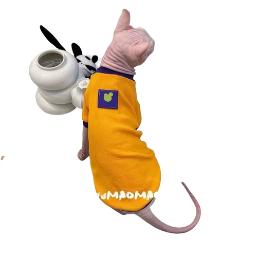 奶油是只无毛猫 Новая чистое хлопковое сфинкс Devin Internet знаменитость Pet Cat Universal Elastic Free Dropping Бесплатная доставка