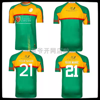 Carlow GAA Away 2-Stripe Jersey Ireland Carlow Home Rugby Jersey Training Suit