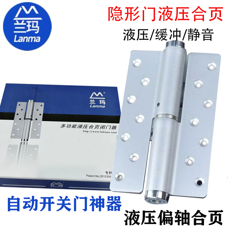 (1 paid price) Lamma invisible door hinge hydraulic automatic closing door closed door camera Background dark door 6 inch with buffer