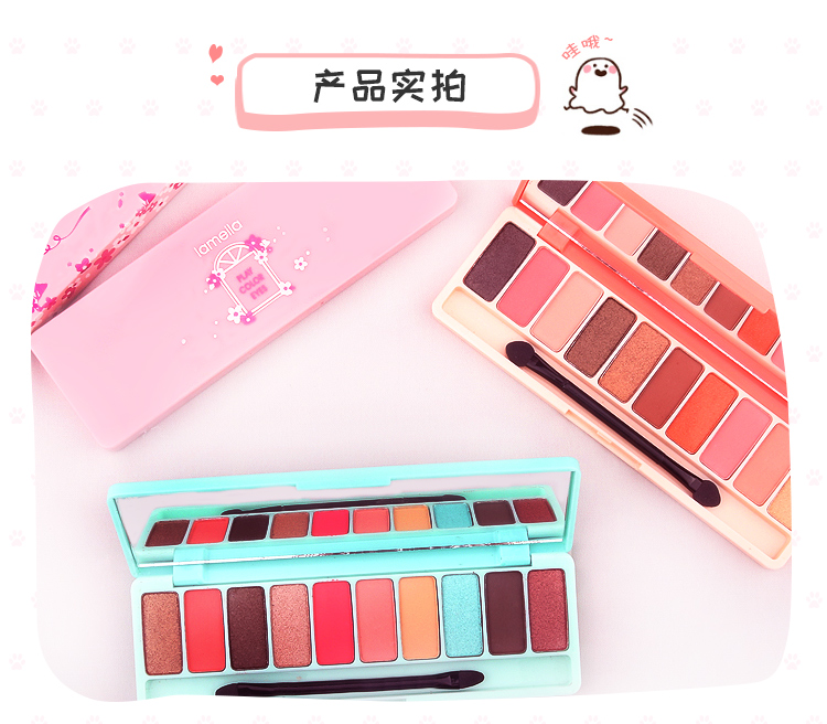 Net màu đỏ bóng mắt mờ ngọc trai nàng tiên cá trái đất màu phấn mắt tấm bền không thấm nước không nở trang điểm khỏa thân người mới bắt đầu trang điểm phấn mắt missha