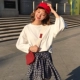 Mùa thu 2018 mới Hàn Quốc phiên bản lỏng lẻo của đèn lồng màu kẹo dại dài tay áo thun học sinh chạm đáy áo sơ mi nữ áo phông dài tay