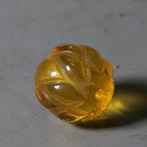 Liao Golden Yellow Crystal Beads Pumpkin Pearl Old Crystal Round Pearl Liao Dynasty Petal Pearl Old Crystal Pearl Crystal Beads