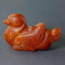 Buddha Yuan Pavilion Liao Jin Liao Dai natural beeswax carvings Old beeswax Mandarin duck carvings Pendant Old amber collectibles