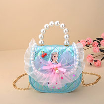 Net Red Child Skew Satchel Girl Cute Princess Single Shoulder Fashion Love Sa Small Satchel Wave Mini Children Zero Wallet