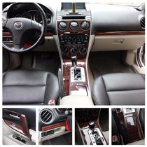 Suitable for 06-14 Mazda 6 carbon fiber interior stickers modified mahogany central control panel electric window stickers