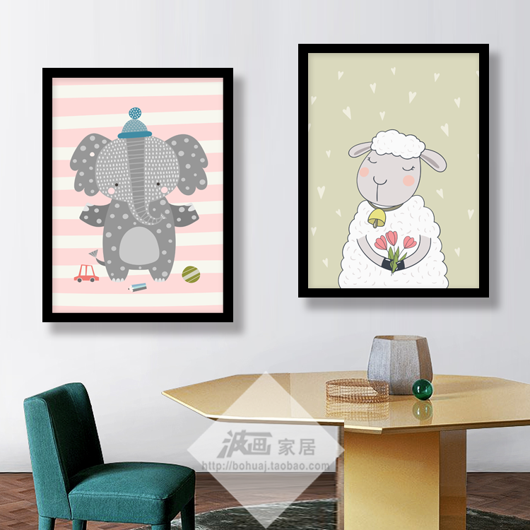 Children Room Decoration Painting Bedroom Bedside Wall Wall Wall Painting Creative Cartoon Boy Girl Mural Hanging Painting