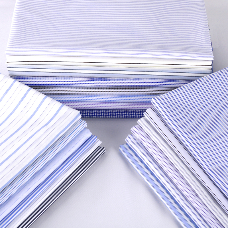 New Pure Cotton Shirt Fabric, Yarn-Dyed Spring and Summer Blue and White Striped Shirt Dress, Ready-To-Wear Fabric, Jacquard Cotton Fabric New Pure Cotton Shirt Fabric, Yarn-Dyed Spring and Summer Blue and White Striped Shirt Dress, Ready-To-Wear Fabric, Jacquard Cotton Fabric