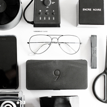 Retro super large frame toad mirror tide flat mirror men and women couples metal locomotive pilot can be equipped with myopia glasses