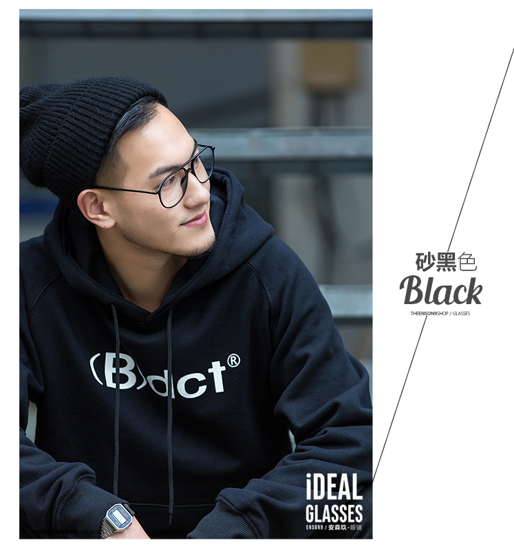 Thời trang hipster phi công ếch gương mờ đen khung lớn nam và nữ kính retro siêu nhẹ có thể được trang bị cận thị kính rayban nữ