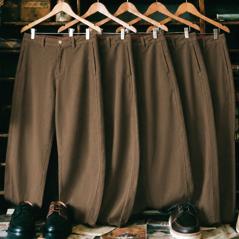 Madden Workwear American Retro Khaki Scimitar Pants Heavy Silhouette Wide-Leg Casual Thick Long Pants Men's Autumn and Winter Madden Workwear American Retro Khaki Scimitar Pants Heavy Silhouette Wide-Leg Casual Thick Long Pants Men's Autumn and Winter