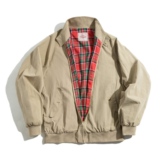 Madden Workwear American Retro Khaki Stand Collar Harrington Jacket Casual Lapel ລົດຈັກ G9 Jacket Harrington ຜູ້ຊາຍ