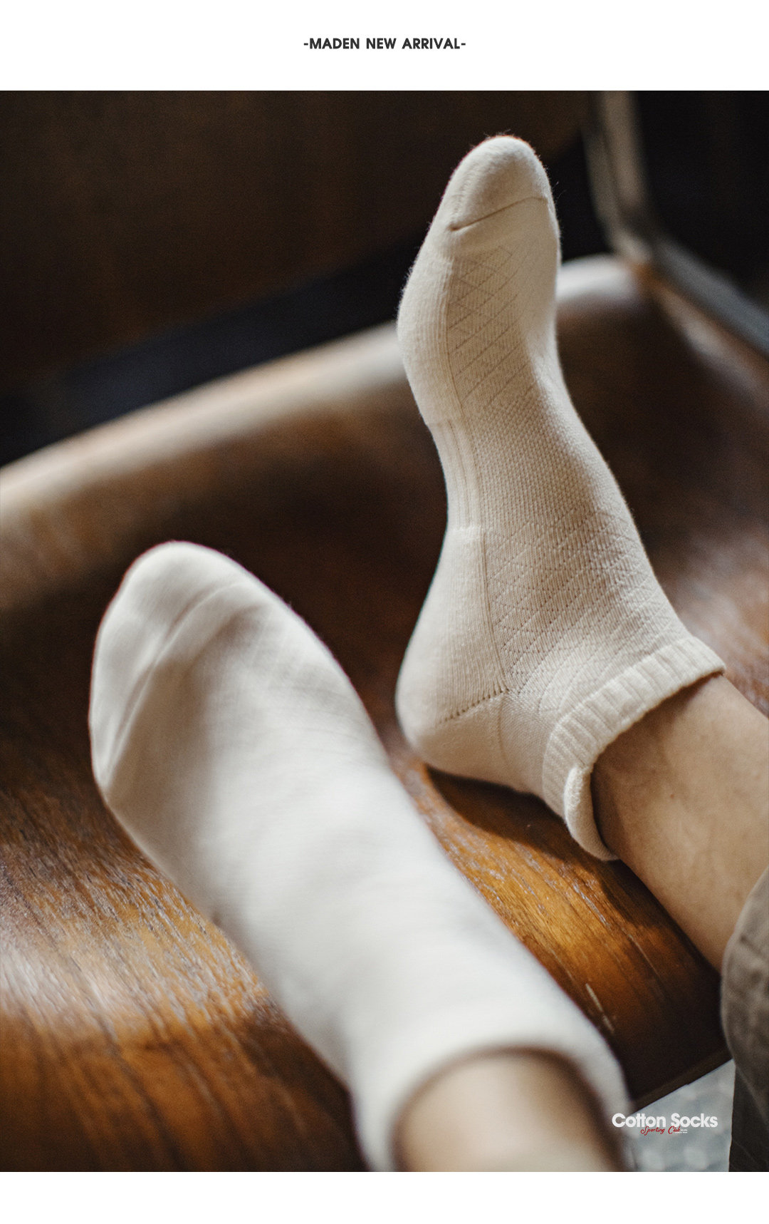 MADEN Breathable Moisture-Wicking Non-Slip Ankle Socks