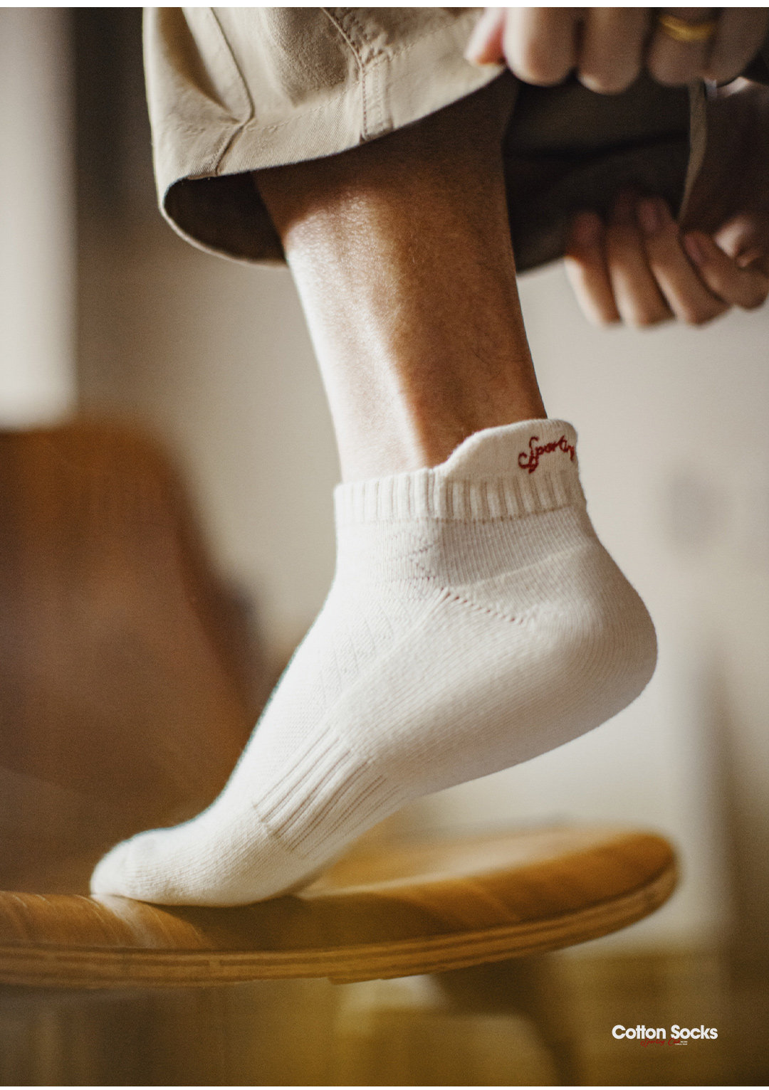 MADEN Breathable Moisture-Wicking Non-Slip Ankle Socks