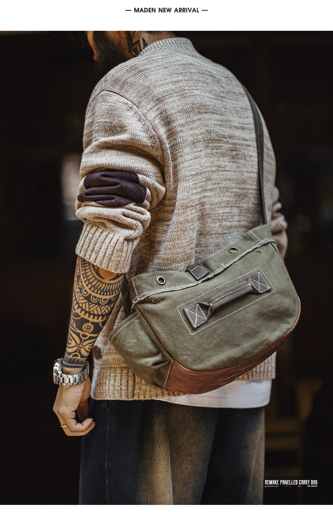 MADEN Cotton Saddle Crossbody Bag