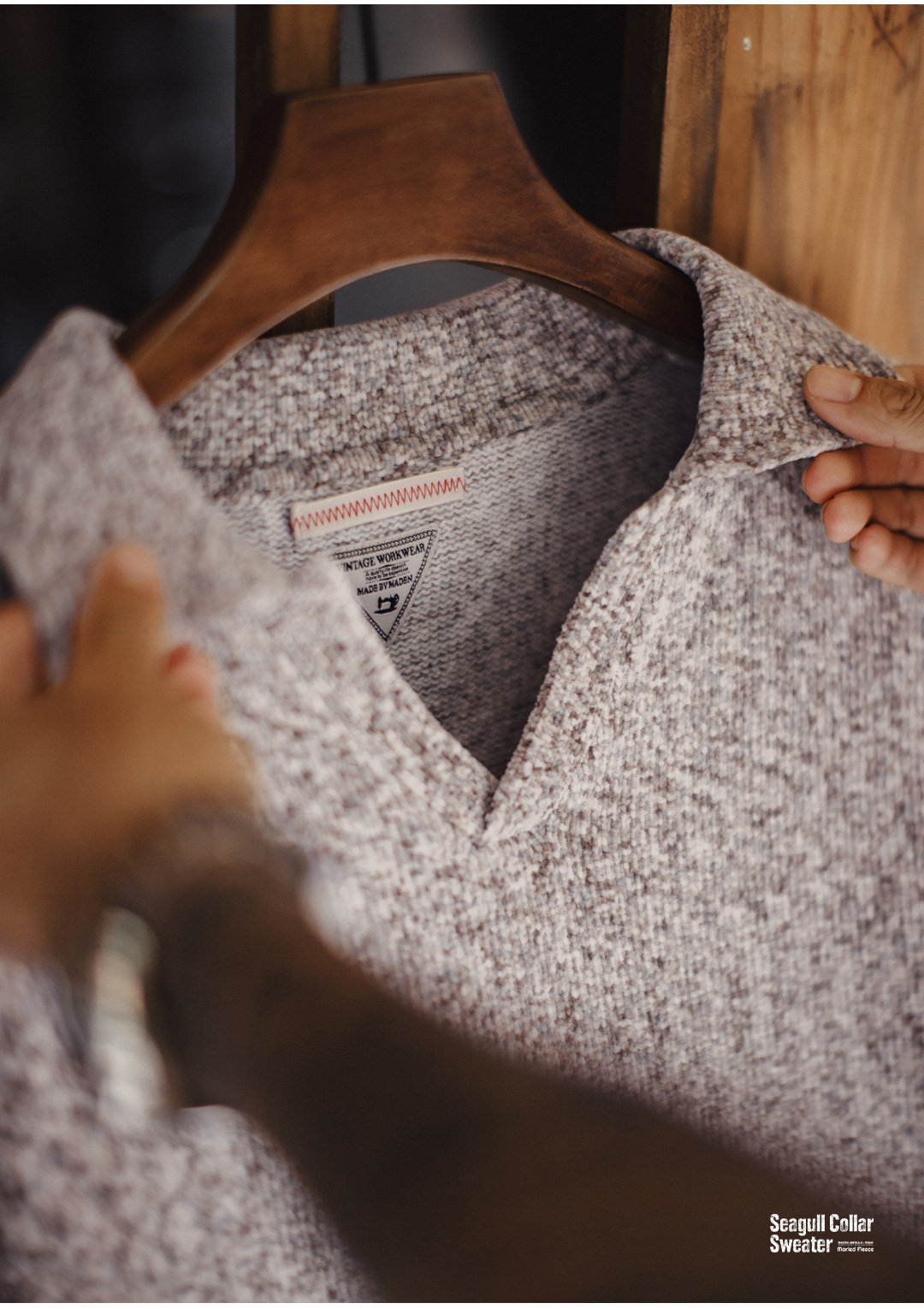 MADEN Seagull-Collar Knit Polo