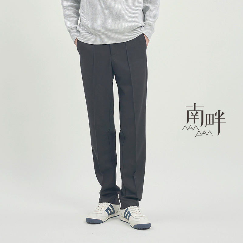 2025Spr Spring/Summer Cleanfit Style Three-Dimensional Ribbed High-Street Casual Suit Pants with Semi-Elastic Waistband