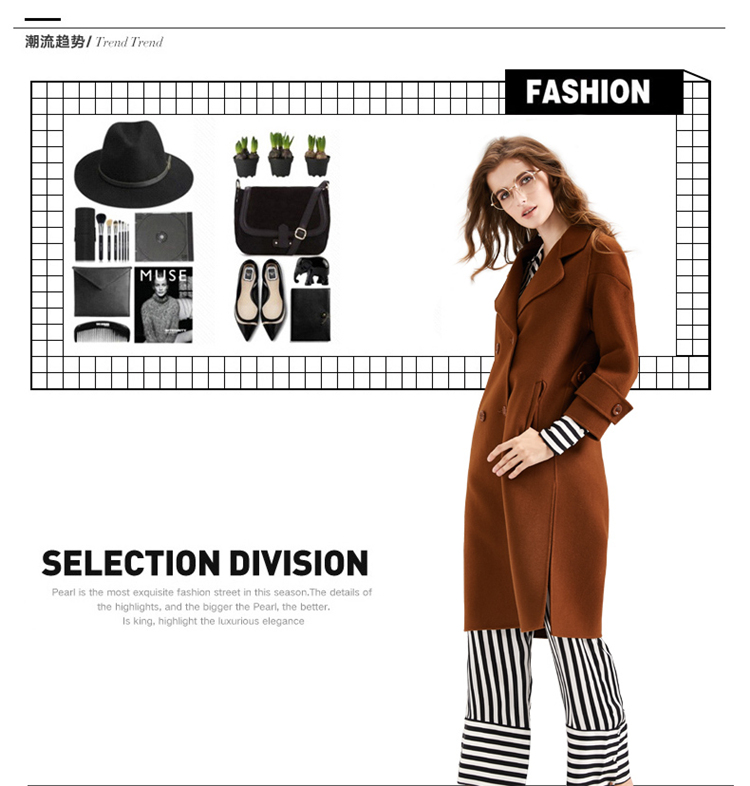 Áo len lông cừu ga châu Âu 2018 thu đông Châu Âu và Hoa Kỳ dài đoạn giản dị áo khoác cashmere hai mặt - Áo len lót đôi áo khoác nữ form rộng