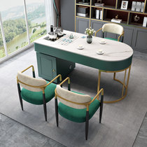 Modern light and luxurious plate Gongfu tea several tea sets integrated tea table home tea office tea table chair combination