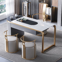 Modern Light Lavish Rockboard Kung Fu Tea Table Tea Table Tea Set Integrated Tea Table Home Tea Office Balcony Small Tea Table