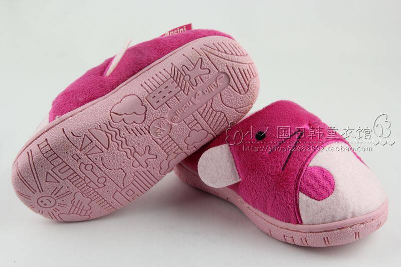 Pantoufles enfants en suède pour hiver - semelle caoutchouc - Ref 1004594 Image 38