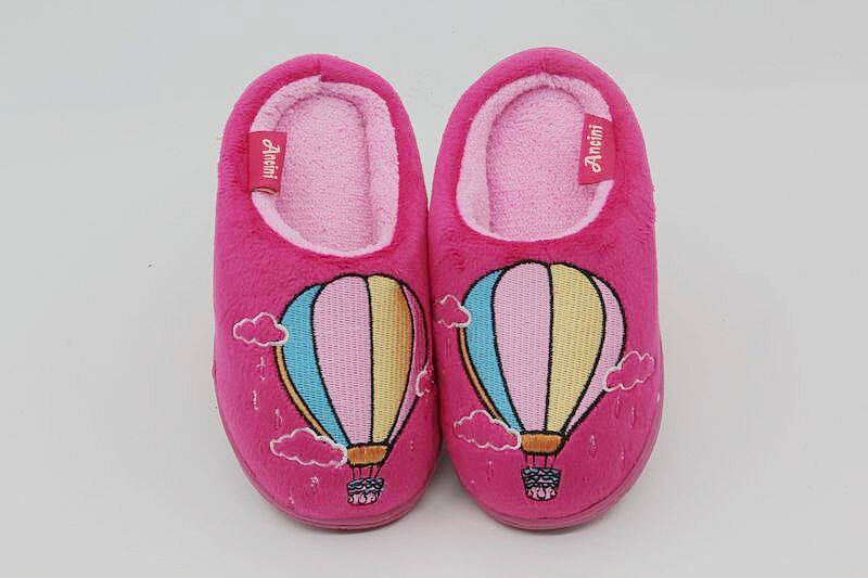 Pantoufles enfants en suède pour hiver - semelle caoutchouc - Ref 1004594 Image 15