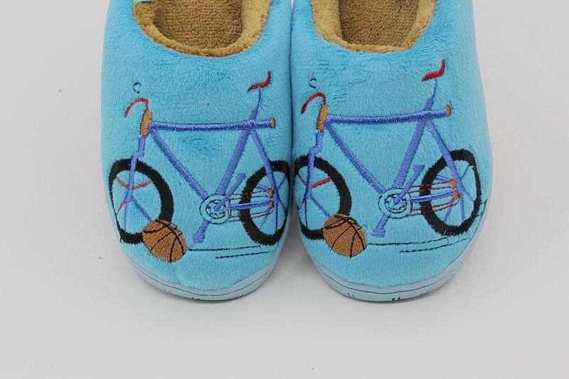 Pantoufles enfants en suède pour hiver - semelle caoutchouc - Ref 1004594 Image 13