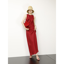 LemonChen Oriental Linen Series Fashionable onepiece linen bias-cut sleeveless dress for vacation