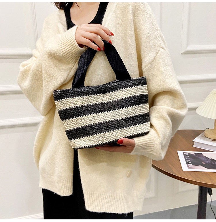 Woven bag, women's fabric bag, 2021 Summer new trendy fashion, trendy hand-held bag, shoulder bag, stylish design, tote bag undefined