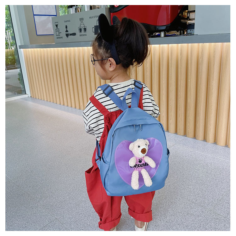 The new kindergarten schoolbag is lightweight and can prevent children from getting lost. The cute and super cute little bear baby is a trend of children's double-shoulder schoolbags undefined