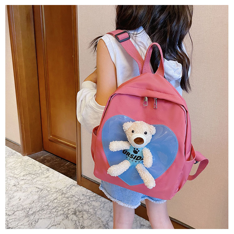 The new kindergarten schoolbag is lightweight and can prevent children from getting lost. The cute and super cute little bear baby is a trend of children's double-shoulder schoolbags undefined