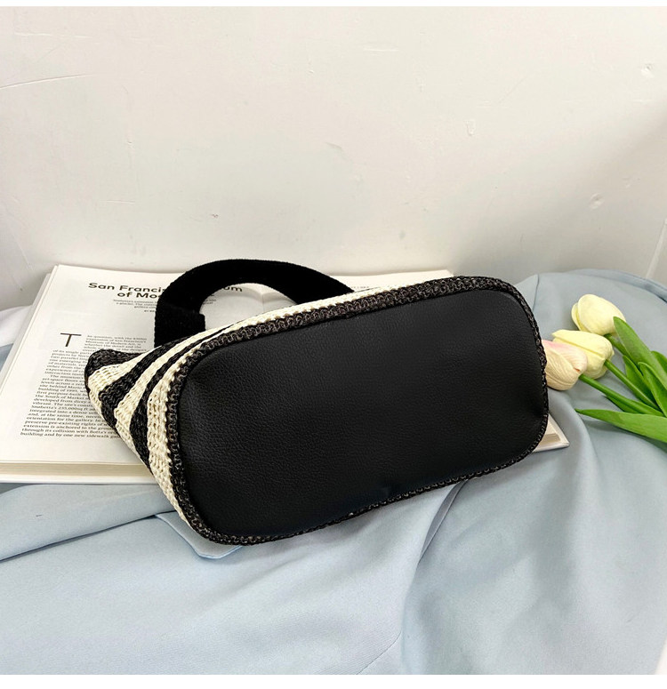 Woven bag, women's fabric bag, 2021 Summer new trendy fashion, trendy hand-held bag, shoulder bag, stylish design, tote bag undefined