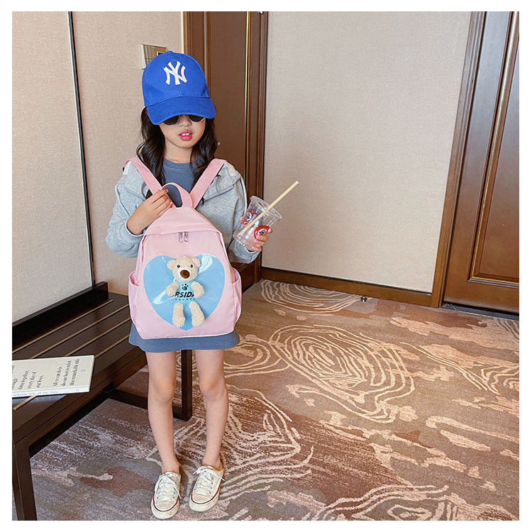 The new kindergarten schoolbag is lightweight and can prevent children from getting lost. The cute and super cute little bear baby is a trend of children's double-shoulder schoolbags undefined