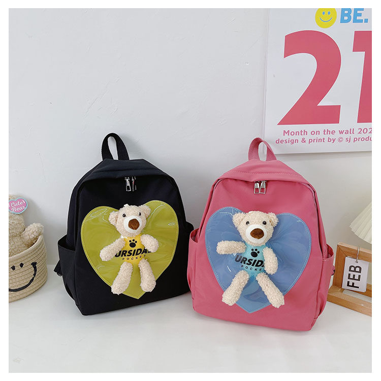The new kindergarten schoolbag is lightweight and can prevent children from getting lost. The cute and super cute little bear baby is a trend of children's double-shoulder schoolbags undefined
