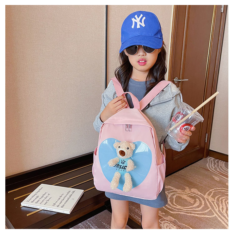 The new kindergarten schoolbag is lightweight and can prevent children from getting lost. The cute and super cute little bear baby is a trend of children's double-shoulder schoolbags undefined