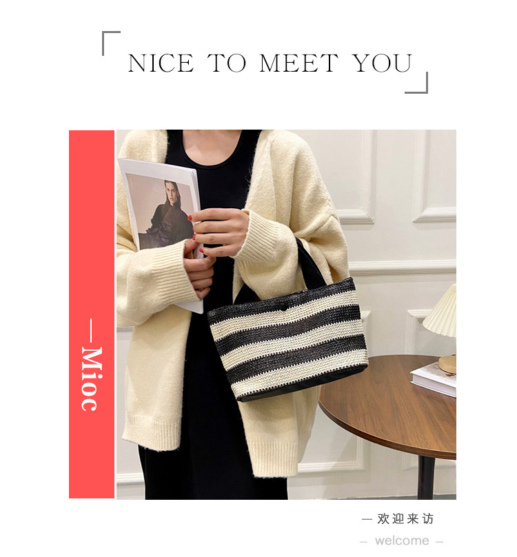 Woven bag, women's fabric bag, 2021 Summer new trendy fashion, trendy hand-held bag, shoulder bag, stylish design, tote bag undefined