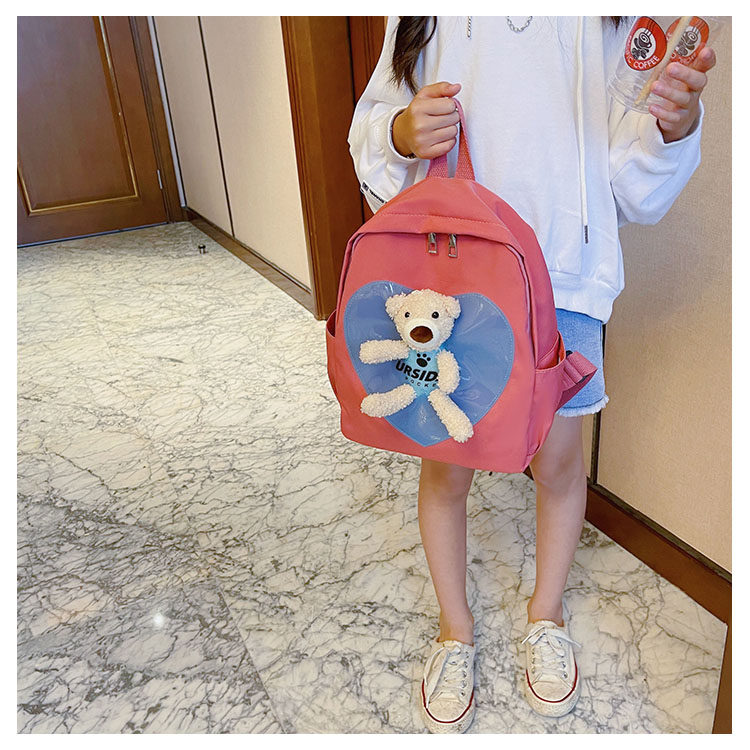 The new kindergarten schoolbag is lightweight and can prevent children from getting lost. The cute and super cute little bear baby is a trend of children's double-shoulder schoolbags undefined