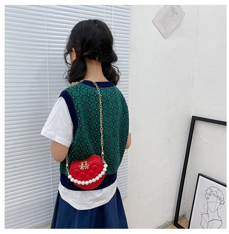 New children's small round bag 2021 new style fashionable diamond-shaped little Chanel mini single-shoulder bag chain stylish crossbody bag undefined