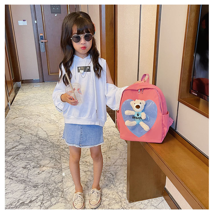 The new kindergarten schoolbag is lightweight and can prevent children from getting lost. The cute and super cute little bear baby is a trend of children's double-shoulder schoolbags undefined