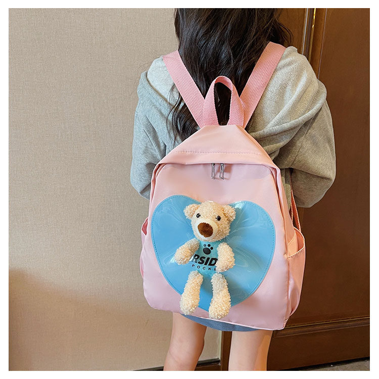The new kindergarten schoolbag is lightweight and can prevent children from getting lost. The cute and super cute little bear baby is a trend of children's double-shoulder schoolbags undefined