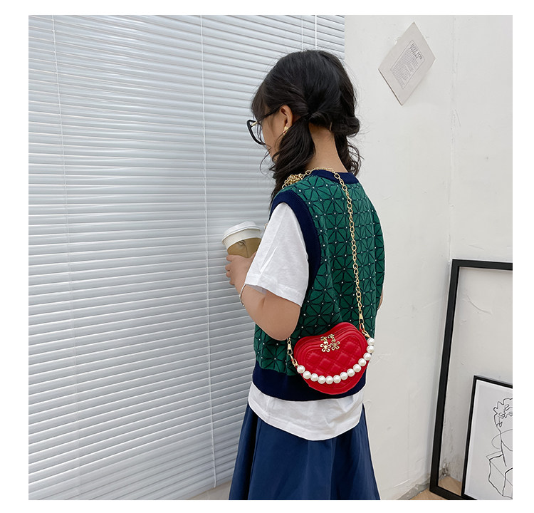 New children's small round bag 2021 new style fashionable diamond-shaped little Chanel mini single-shoulder bag chain stylish crossbody bag undefined