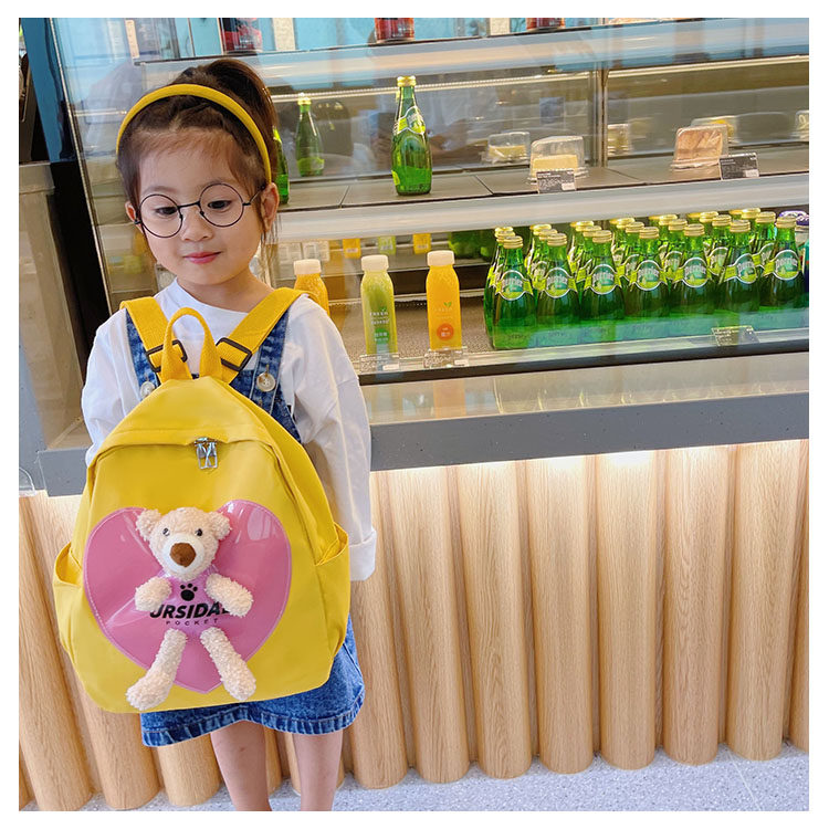 The new kindergarten schoolbag is lightweight and can prevent children from getting lost. The cute and super cute little bear baby is a trend of children's double-shoulder schoolbags undefined