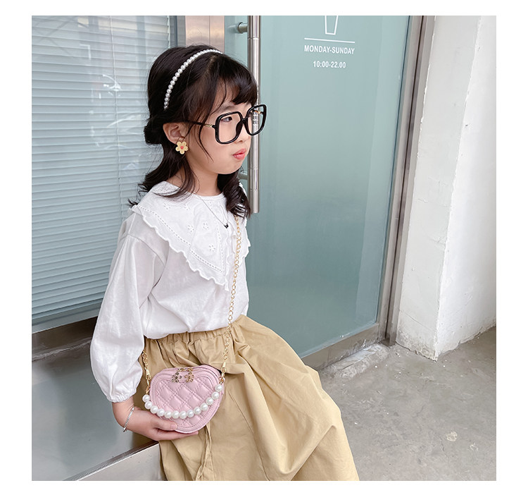 New children's small round bag 2021 new style fashionable diamond-shaped little Chanel mini single-shoulder bag chain stylish crossbody bag undefined
