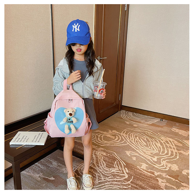 The new kindergarten schoolbag is lightweight and can prevent children from getting lost. The cute and super cute little bear baby is a trend of children's double-shoulder schoolbags undefined