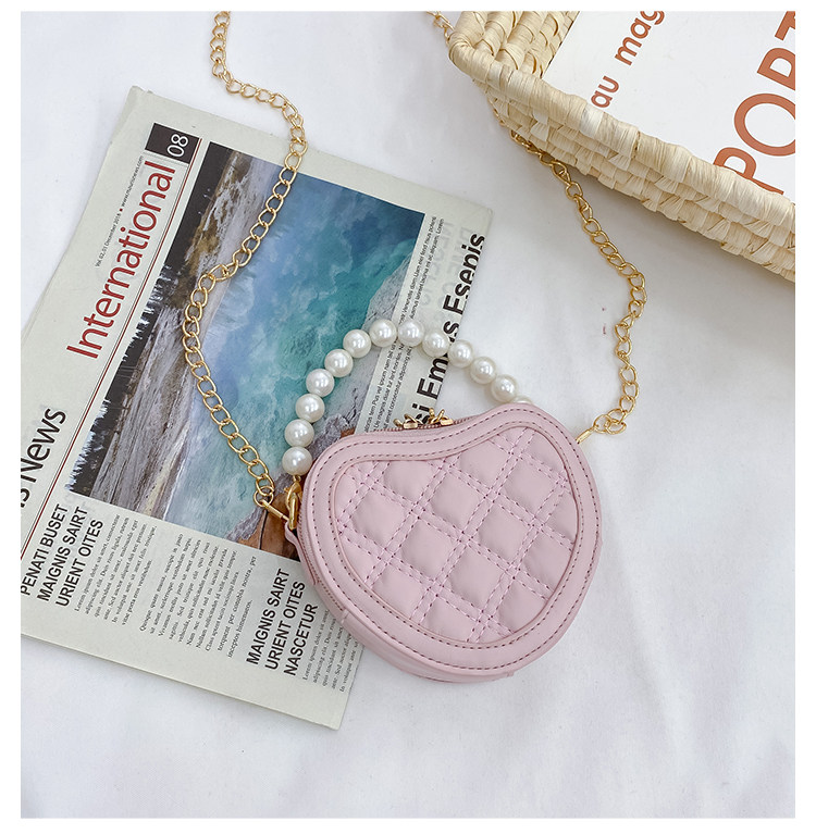 New children's small round bag 2021 new style fashionable diamond-shaped little Chanel mini single-shoulder bag chain stylish crossbody bag undefined
